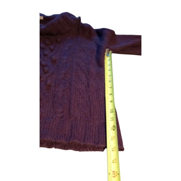 St. Johns Bay Women's Size Large Purple Wool & Mohair Blend Sweater - Picture 3 of 7